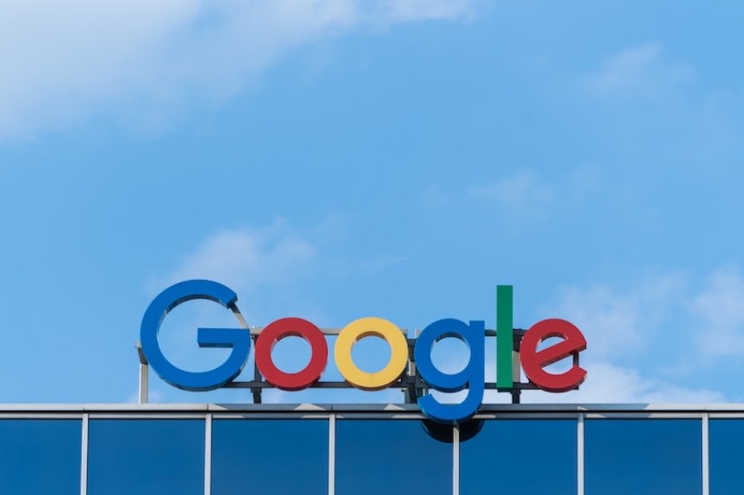 A building roof with Google's logo.