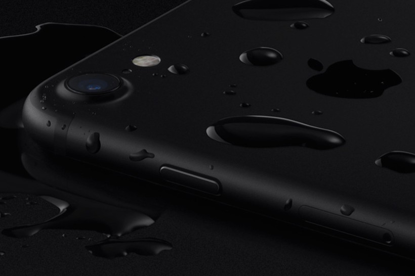 A wet iPhone 7 camera lens.