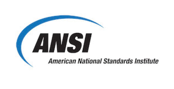 American National Standards Institute (ANSI) logo.