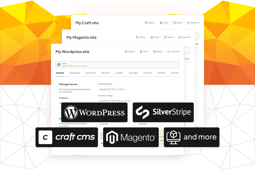Run and manage your choice of CMS with SiteHost.